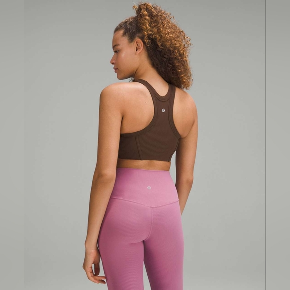 Lululemon Ribbed Nulu High-Neck Yoga Bra Light Support B/C Cup Sz 14 - Picture 2 of 10